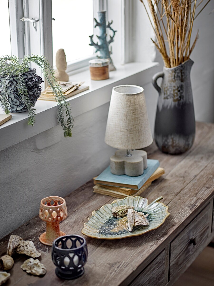 Creative Collection - Dorreen Serveringsfad - Blå - Stentøj Keramik