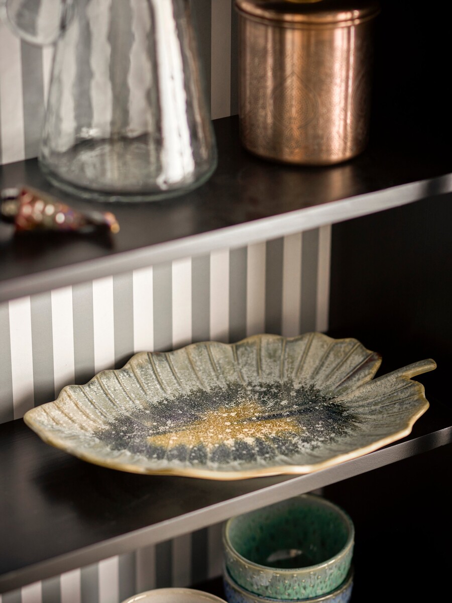 Creative Collection - Dorreen Serveringsfad - Blå - Stentøj Keramik