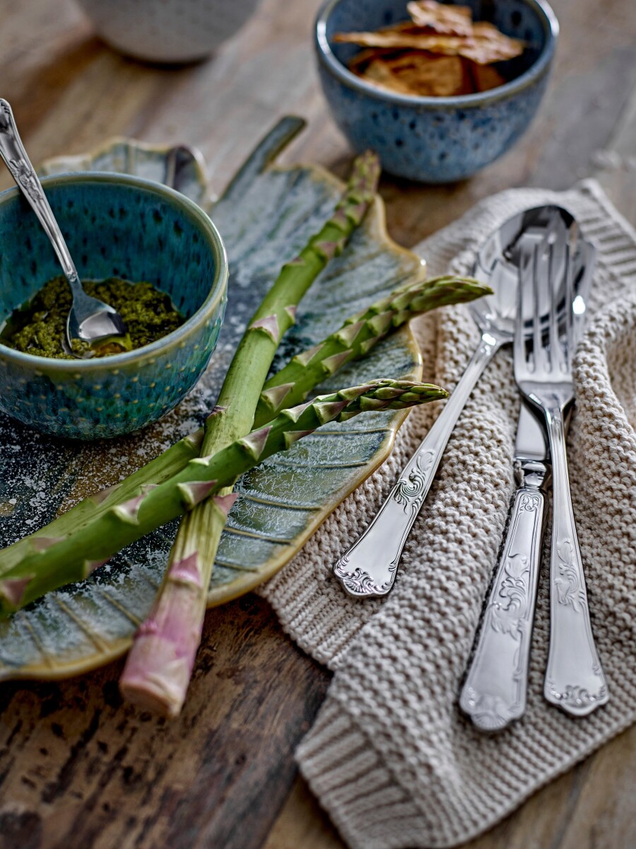 Creative Collection - Dorreen Serveringsfad - Blå - Stentøj Keramik