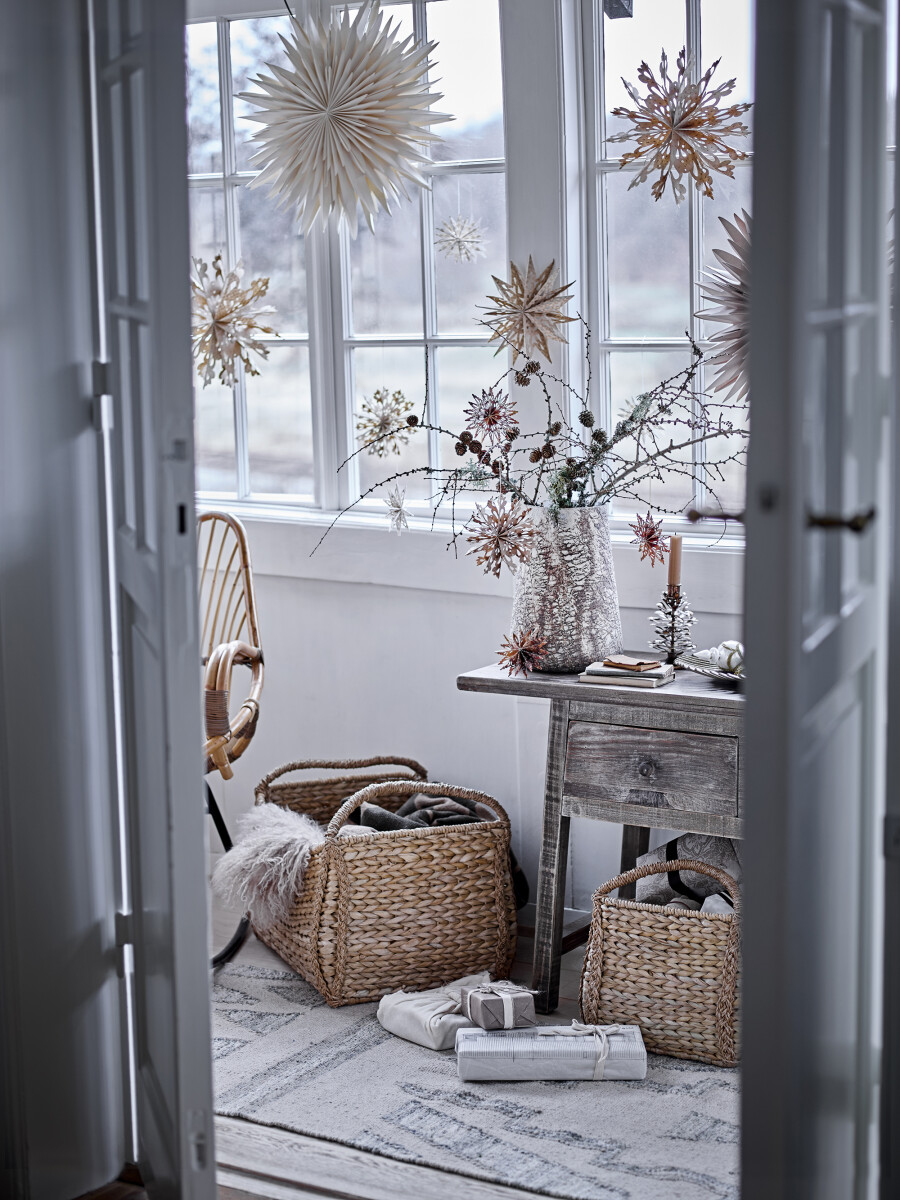 Bloomingville - Elijas Julestjerne Ornament Med Lys - Brun - Papir