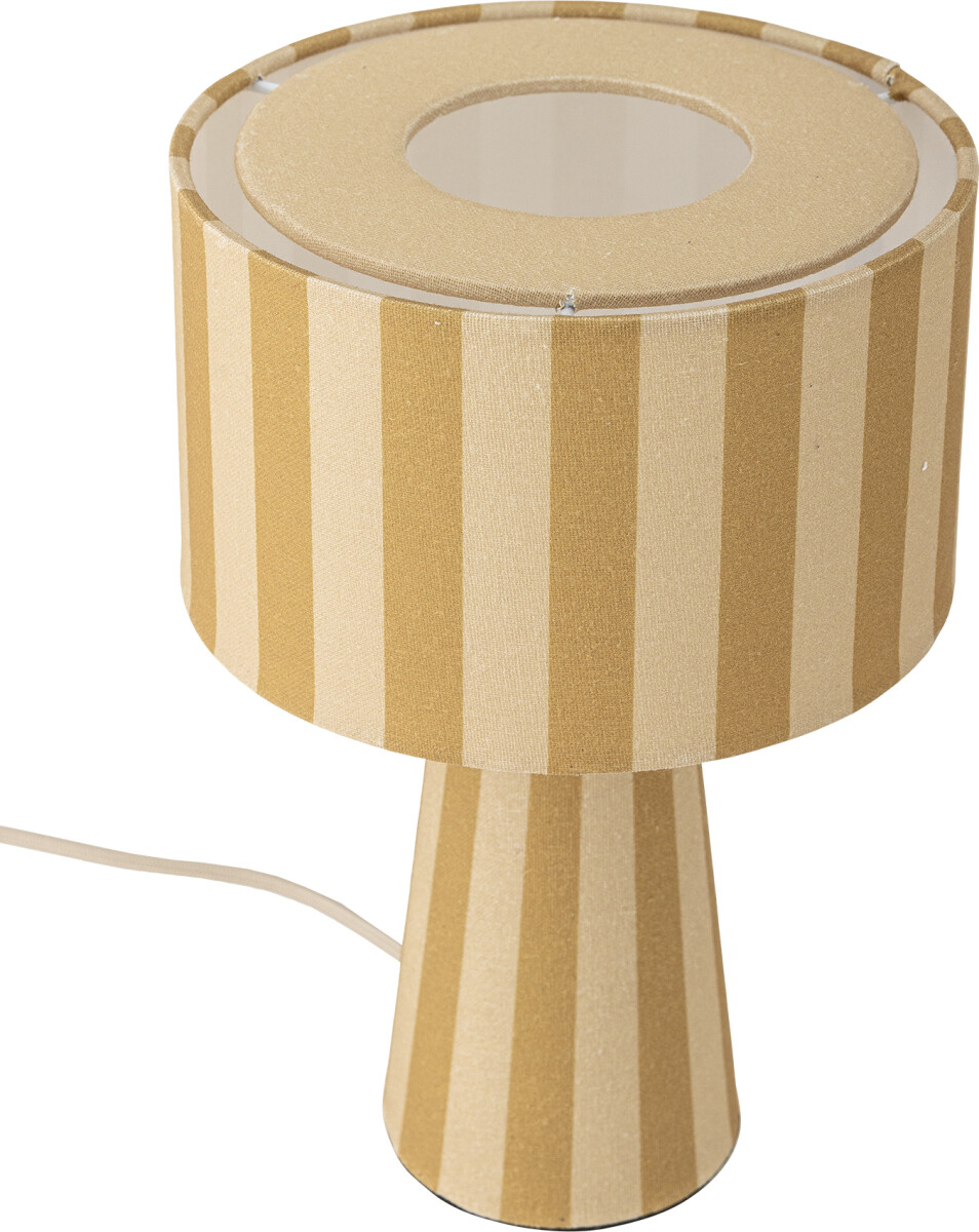 Bloomingville - Emmie Bordlampe - Gul - Hør - H 30 Cm