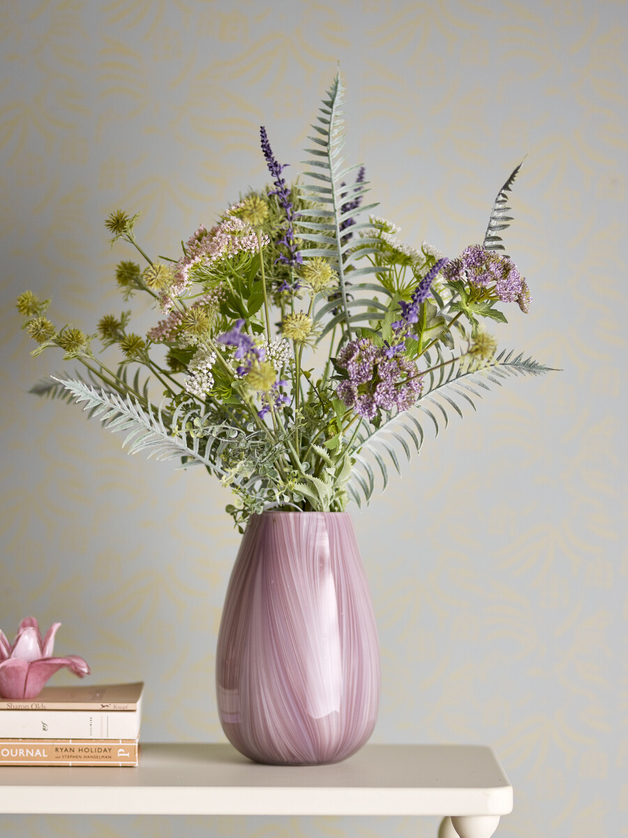 Bloomingville - Ennis Vase - Rosa - Glas - H 22 5 Cm