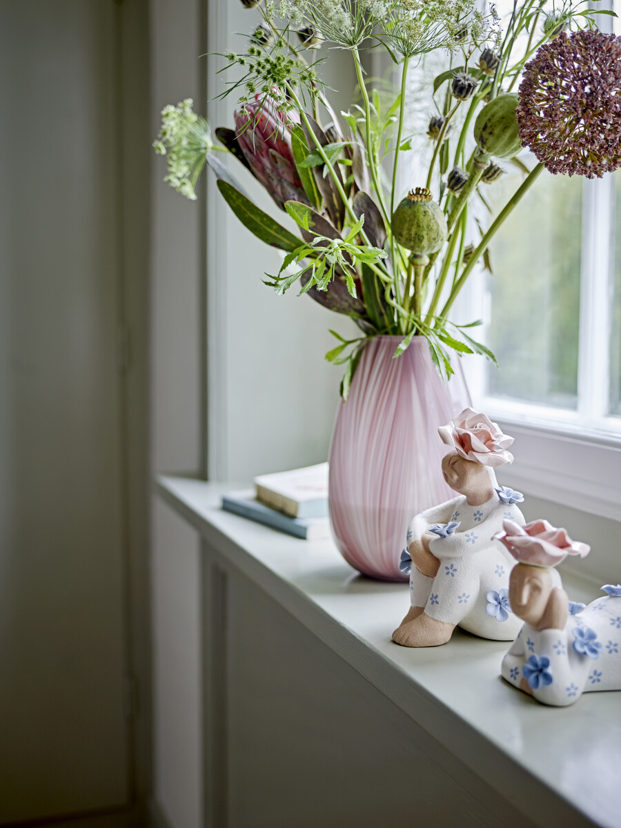 Bloomingville - Ennis Vase - Rosa - Glas - H 22 5 Cm