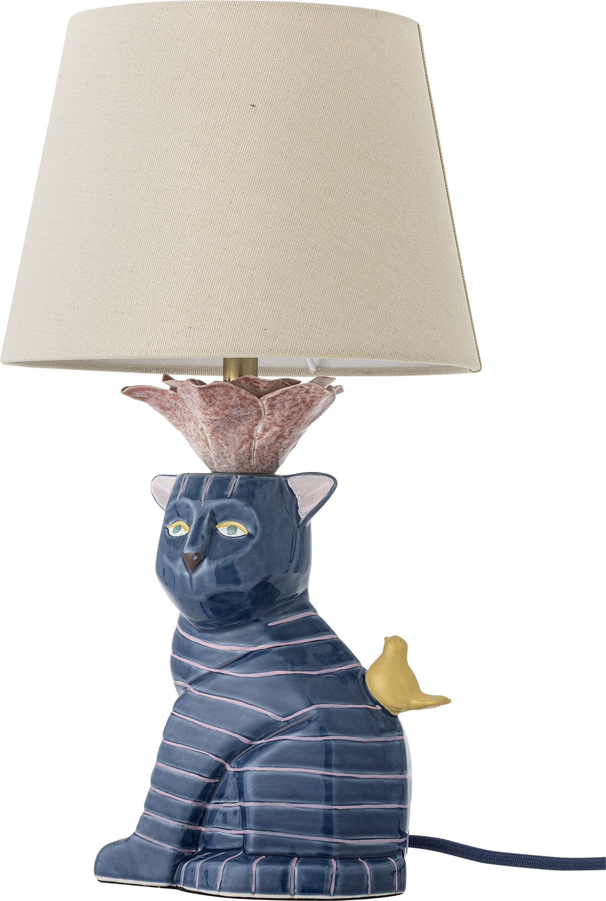 Bloomingville - Eri Bordlampe - Blå - Stentøj Keramik