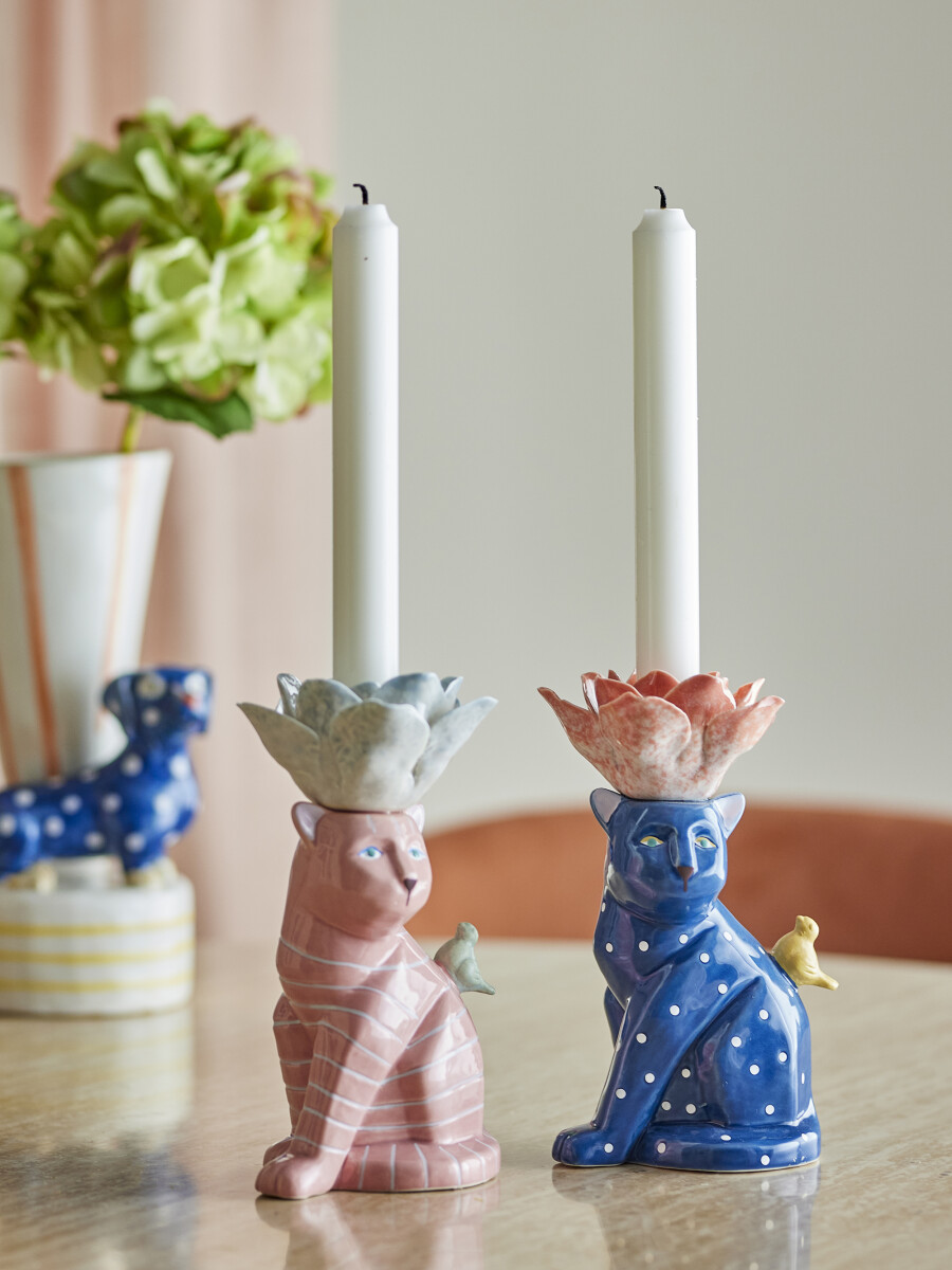 Bloomingville - Eri Lysestage - Stentøj - Sæt Med 2