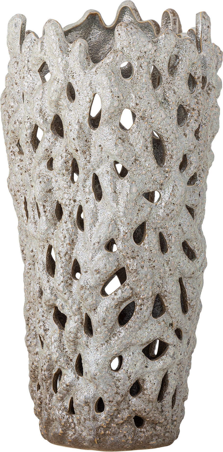 Bloomingville Vase - Eunice - Hvid - Stentøj - 37 Cm