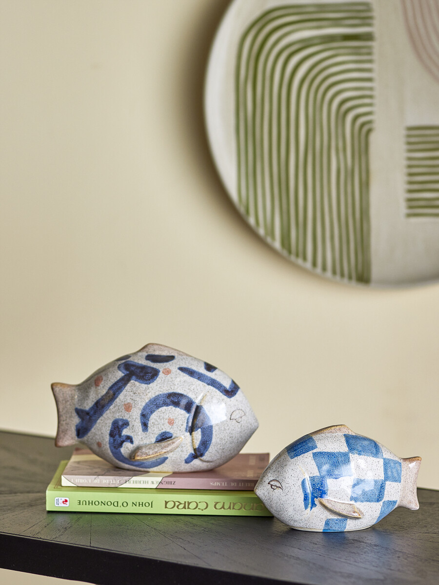 Bloomingville - Eviaya Deko - Blå - Stentøj - Sæt Med 2 Stk