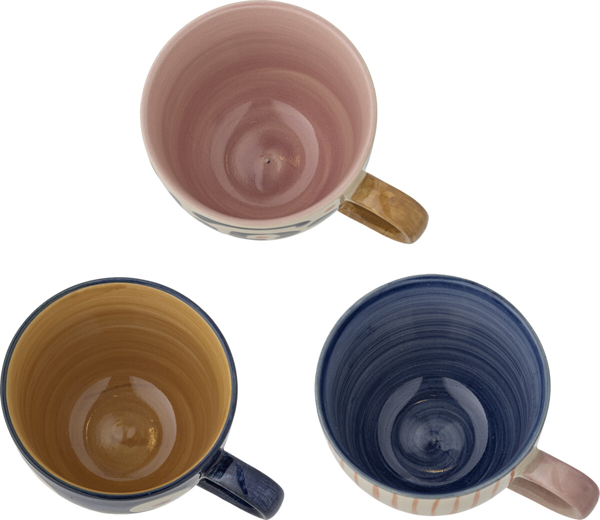 Bloomingville - Eviaya Kop - Blå - Stentøj - Sæt Med 3 Stk