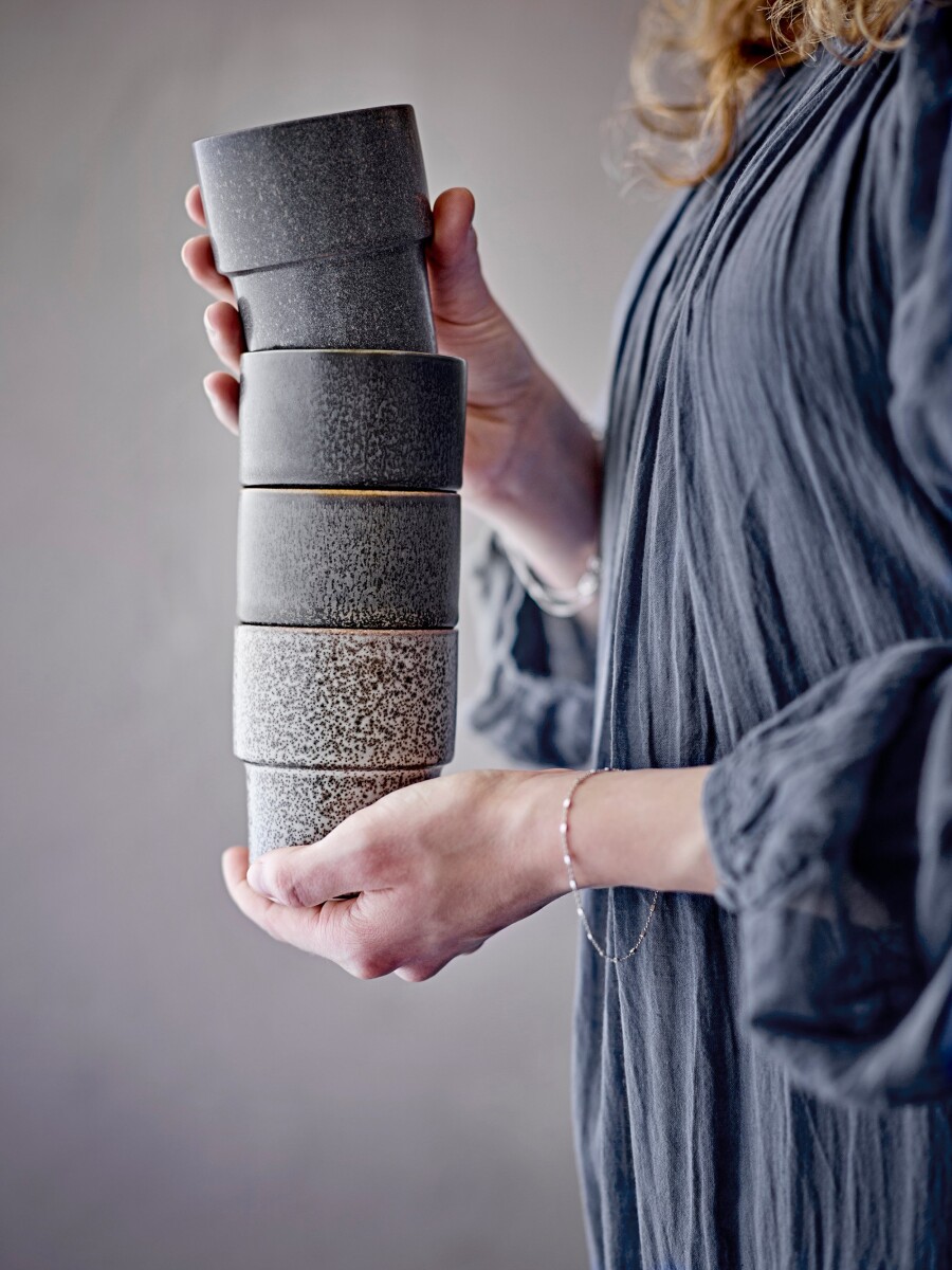 Bloomingville - Ewan Kopper - Brun - 4 Stk - Stentøj Keramik