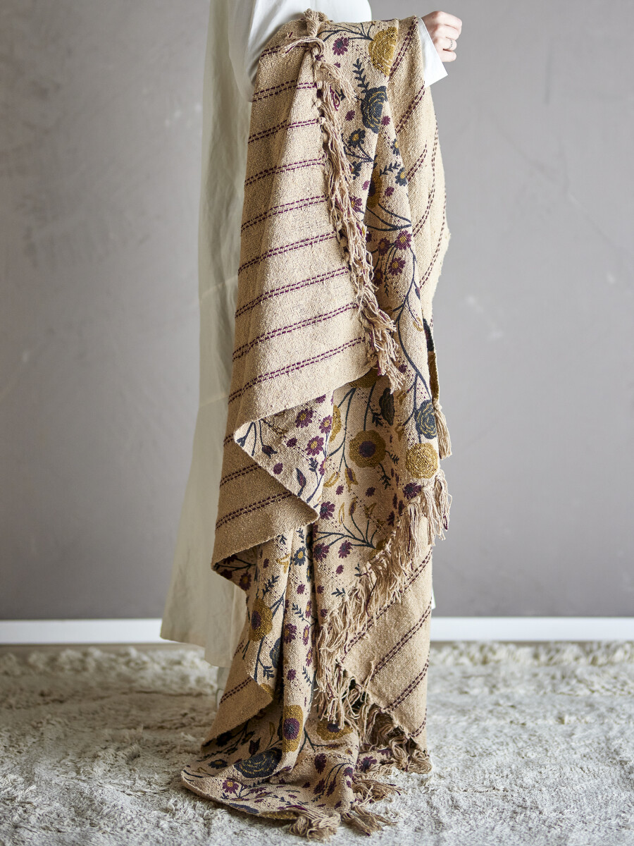 Bloomingville Plaid - Eydis - Genanvendt Bomuld - 160X130 Cm