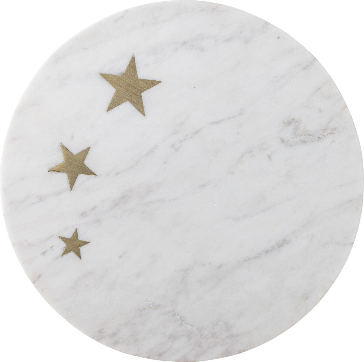 Bloomingville - Fenya Star Kagefad På Fod - Hvid - Marmor
