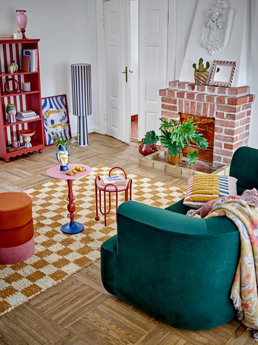 Bloomingville Vase - Frills - Rosa - Glas - 34 Cm