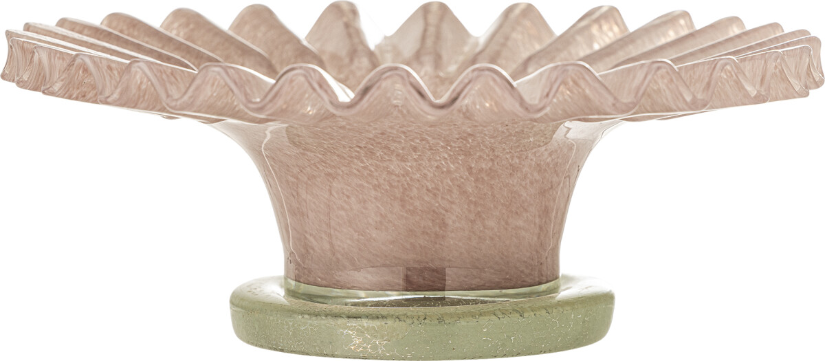Bloomingville - Garnet Skål - Rosa - Glas