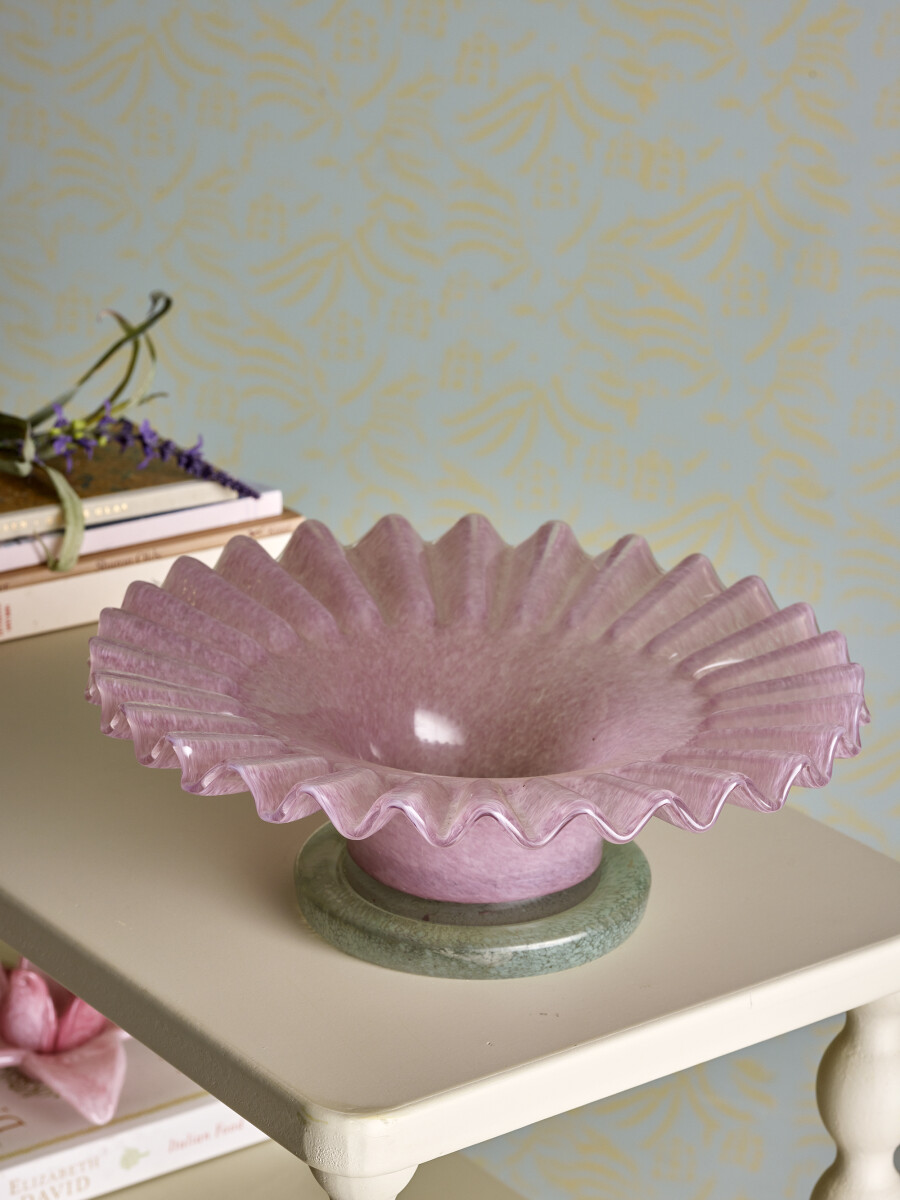 Bloomingville - Garnet Skål - Rosa - Glas
