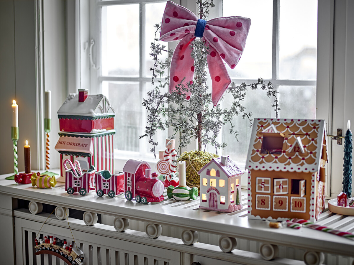 Bloomingville - Gloria Juletog Dekoration - Rød - Keramik