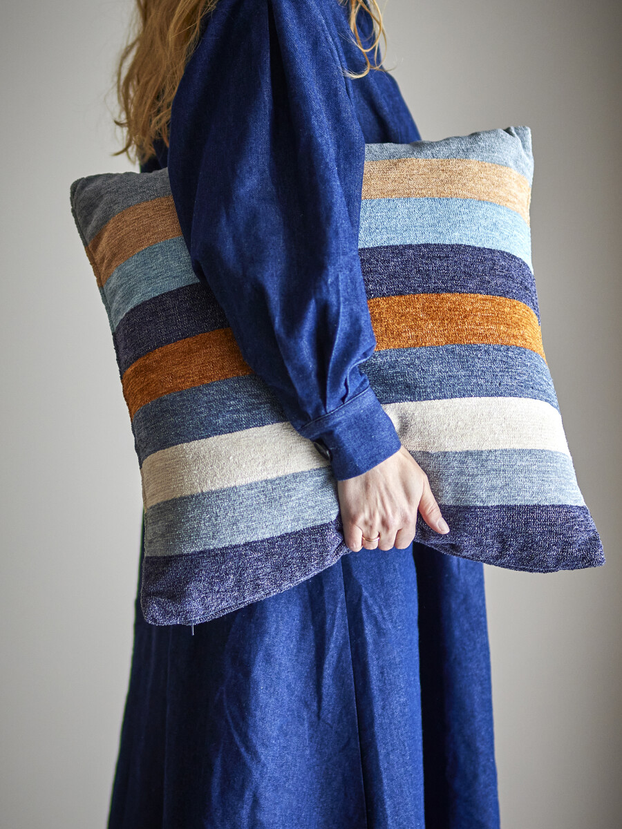 Bloomingville - Gyani Pyntepude - Blå - Bomuld Oeko-Tex