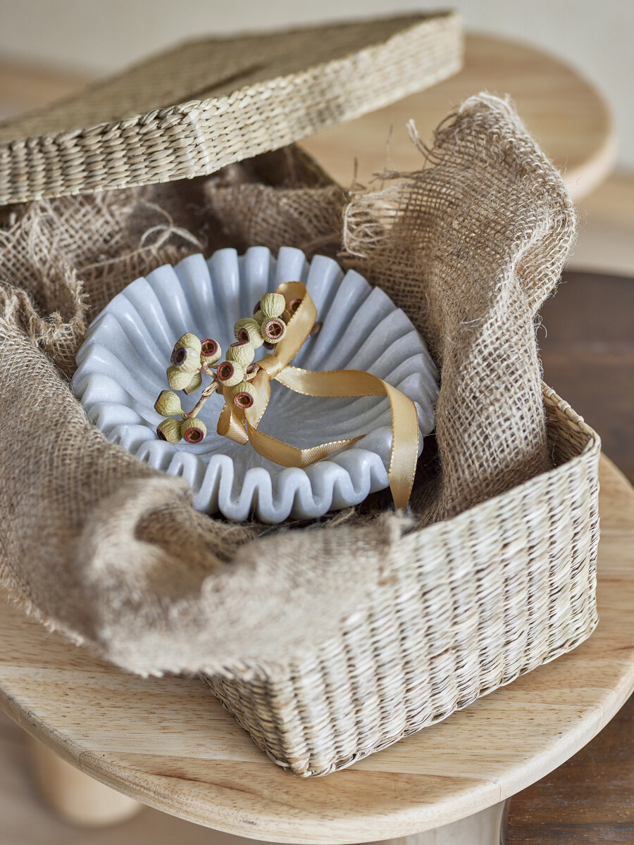 Bloomingville - Harmonia Skål - Hvid - Marmor