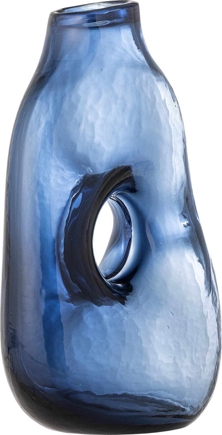 Bloomingville - Harri Vase - Blå - Glas - H 30 Cm