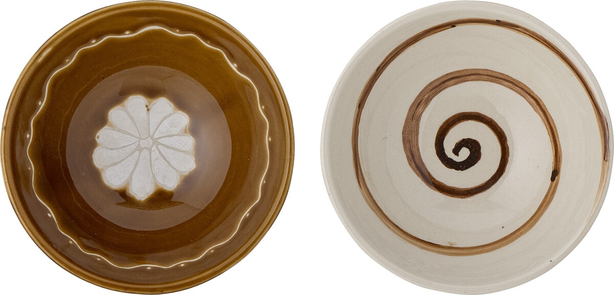 Bloomingville - Heikki Skåle - Stentøj Keramik - Ø 12 Cm - 2 Stk