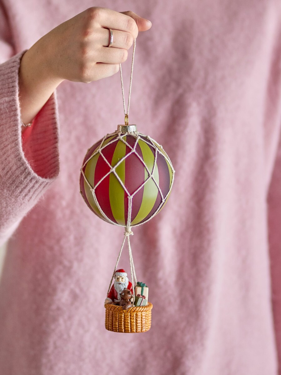 Bloomingville - Hettie Juleornament - Julemand I Luftballon - Glas