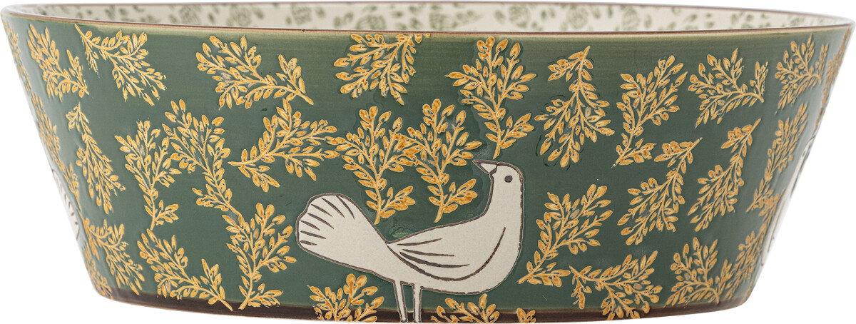 Bloomingville - Skål Hezha - Grøn - Stentøj - Ø28 Cm