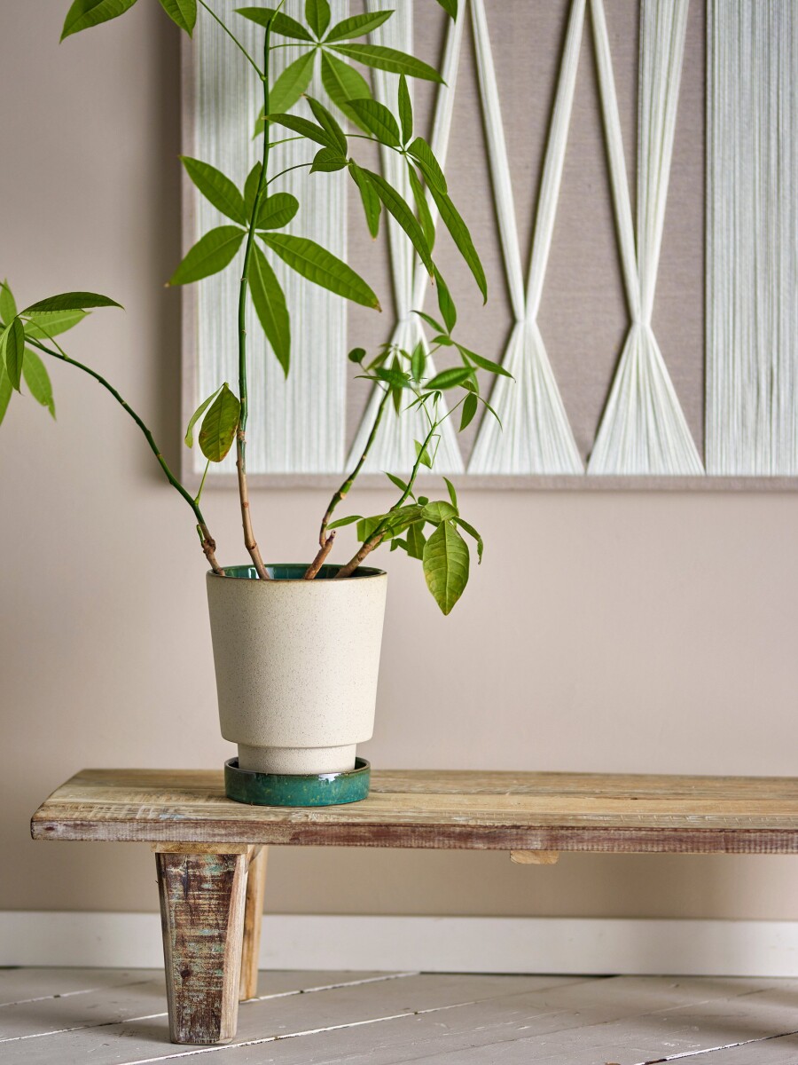 Bloomingville - Idril Urtepotte Med Underskål - Natur - Stentøj