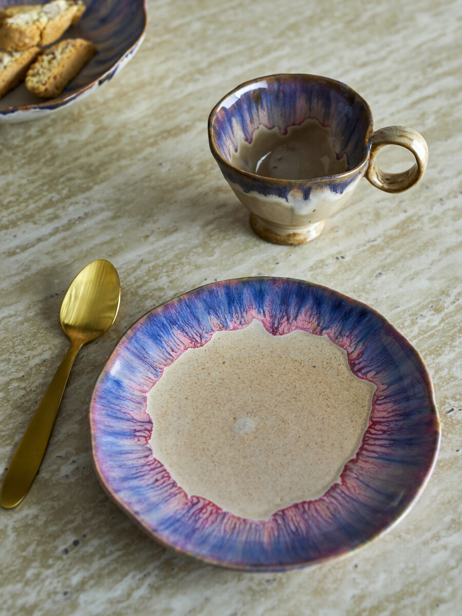 Bloomingville - Imogen Tallerken - Multifarvet - Stentøj Keramik