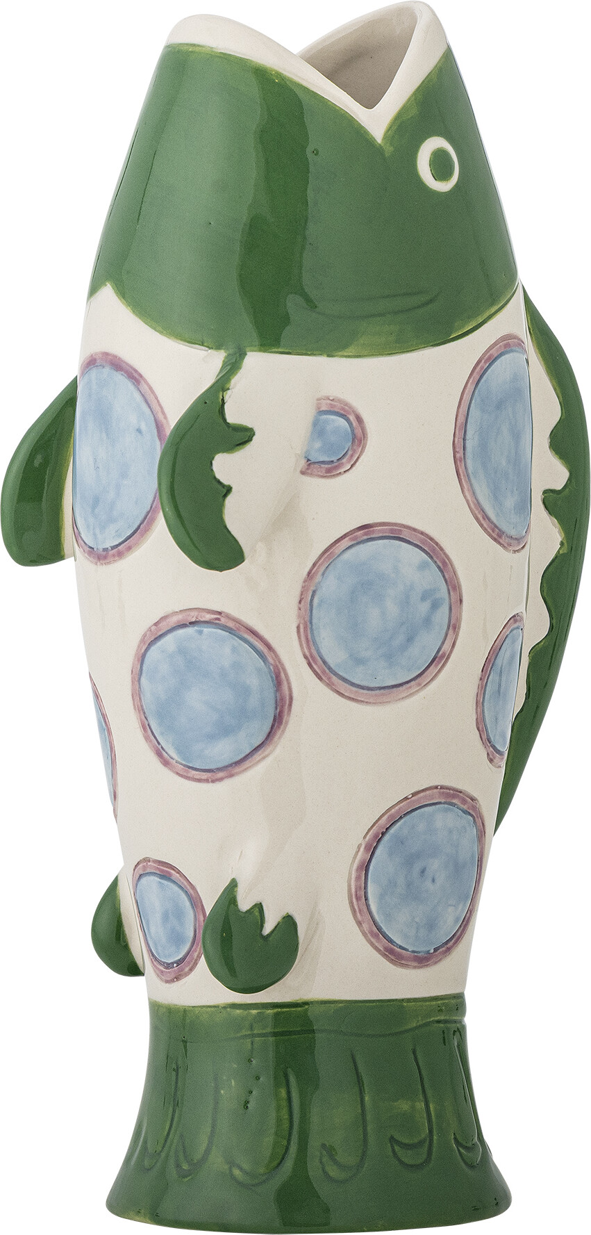 Bloomingville - Irving Vase - Fisk - Multifarvet - Stentøj Keramik