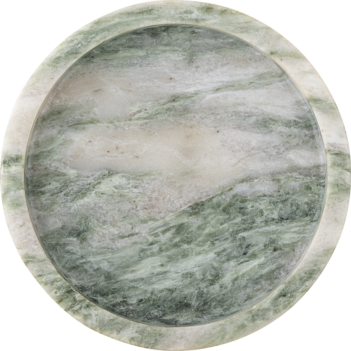 Bloomingville - Ivette Fad - Grøn - Marmor - Ø 20 Cm