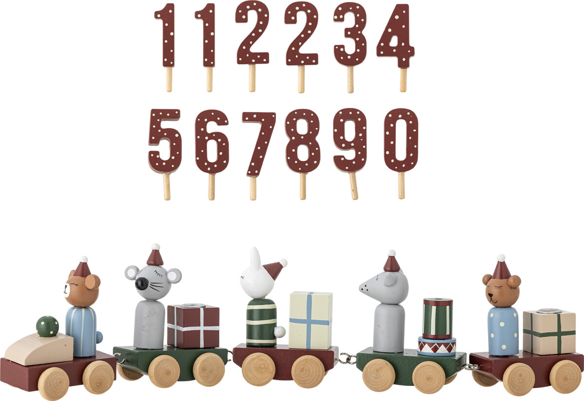 Bloomingville - Junaid Juletog - Rød - Mdf