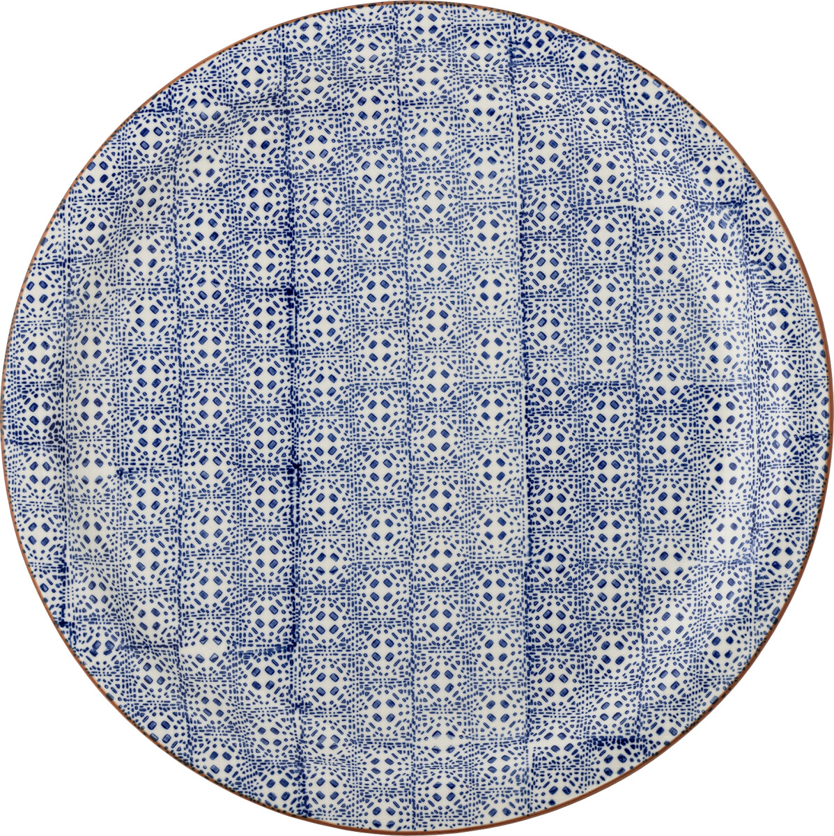 Bloomingville - Karine Serveringsfad - Blå - Stentøj - Ø 35 Cm