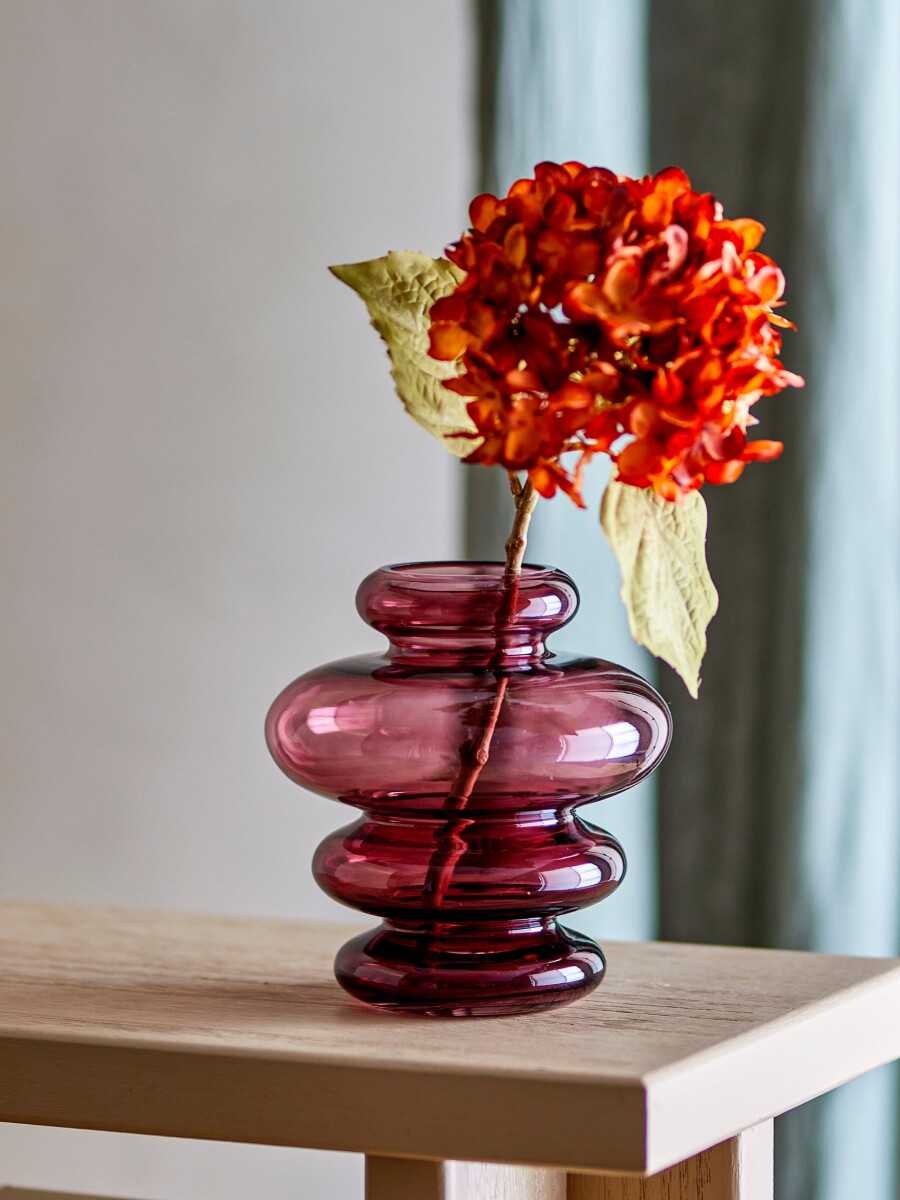 Bloomingville - Kayn Vase - Glas - Lilla - H 19 5 Cm