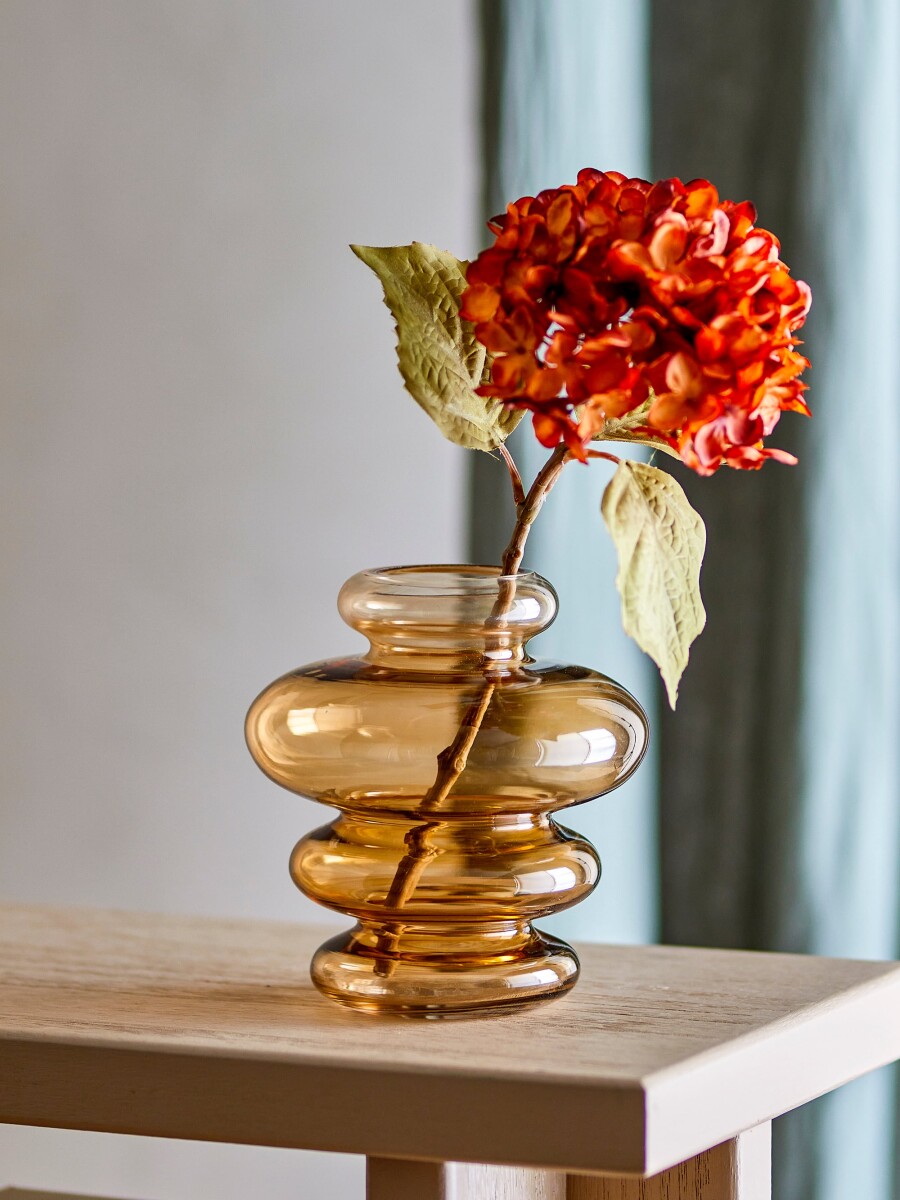 Bloomingville - Kayn Vase - Glas - Gul - H 19 5 Cm