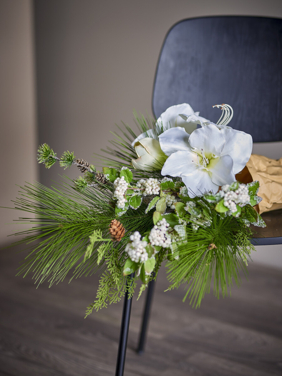 Bloomingville - Kristin Kunstig Buket Blomster - Hvid