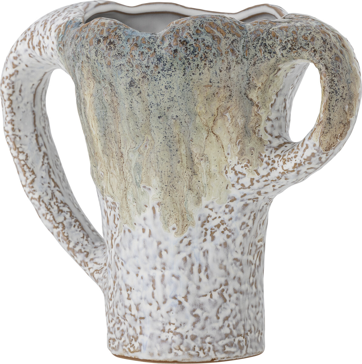 Bloomingville - Ledger Vase - Grøn - Stentøj Keramik