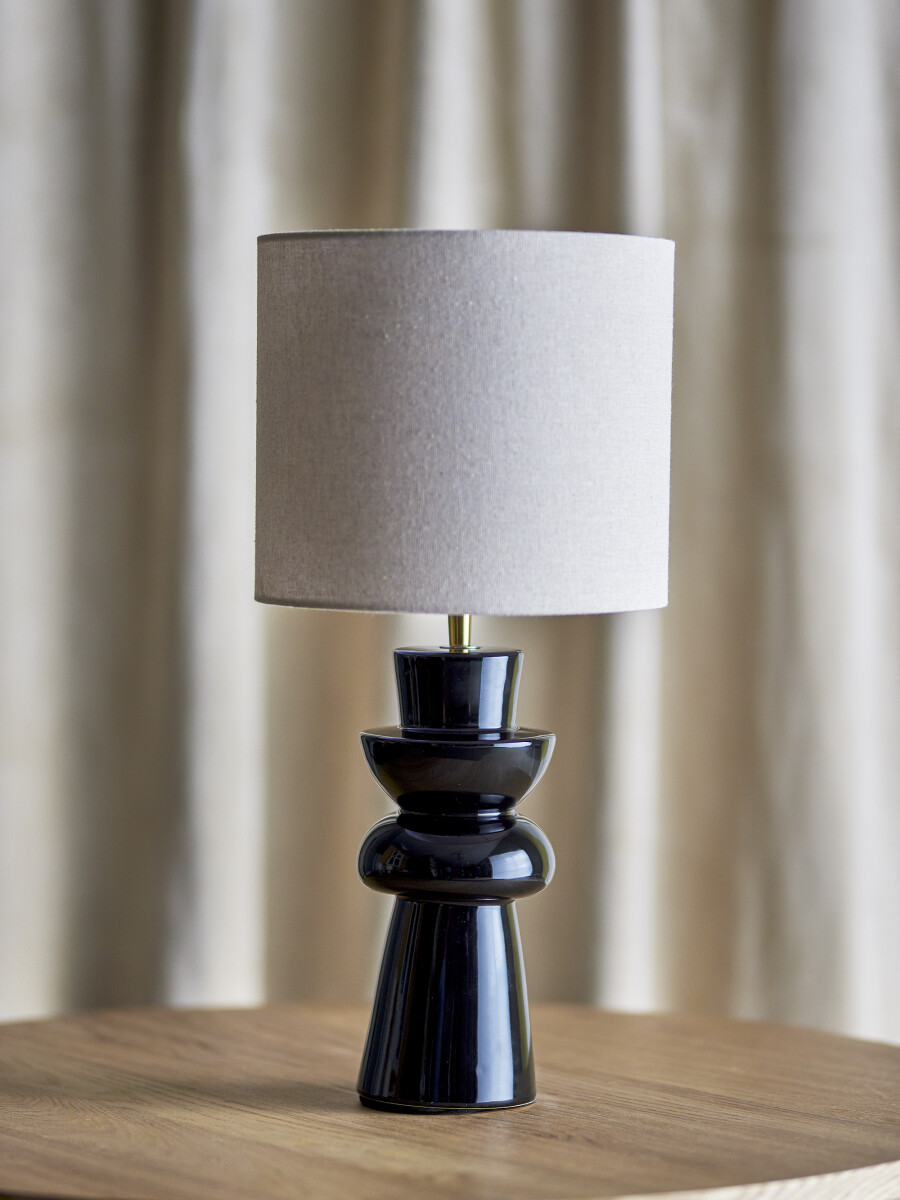 Bloomingville - Lio Bordlampe - Sort - Stentøj Keramik - H 53 Cm