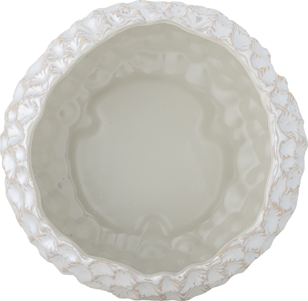 Bloomingville - Lowen Skål - Hvid - Stentøj - Ø24 Cm