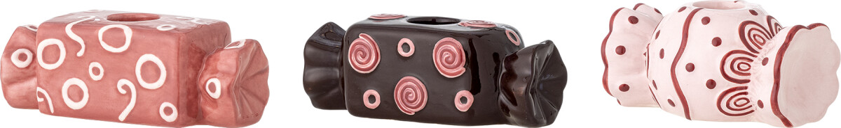 Bloomingville - Maiano Lysestager - Jul - Rosa - Keramik - 3 Stk