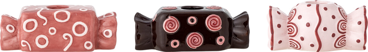 Bloomingville - Maiano Lysestager - Jul - Rosa - Keramik - 3 Stk