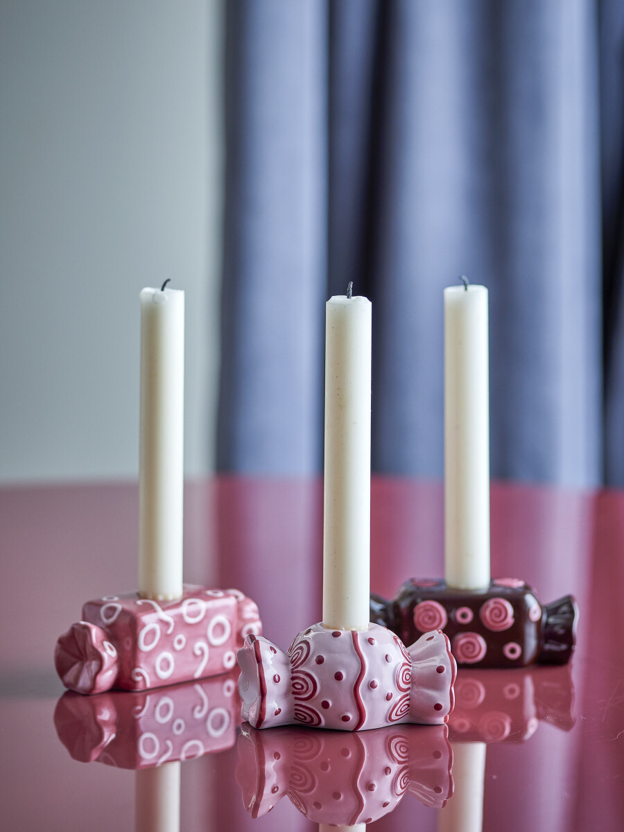 Bloomingville - Maiano Lysestager - Jul - Rosa - Keramik - 3 Stk