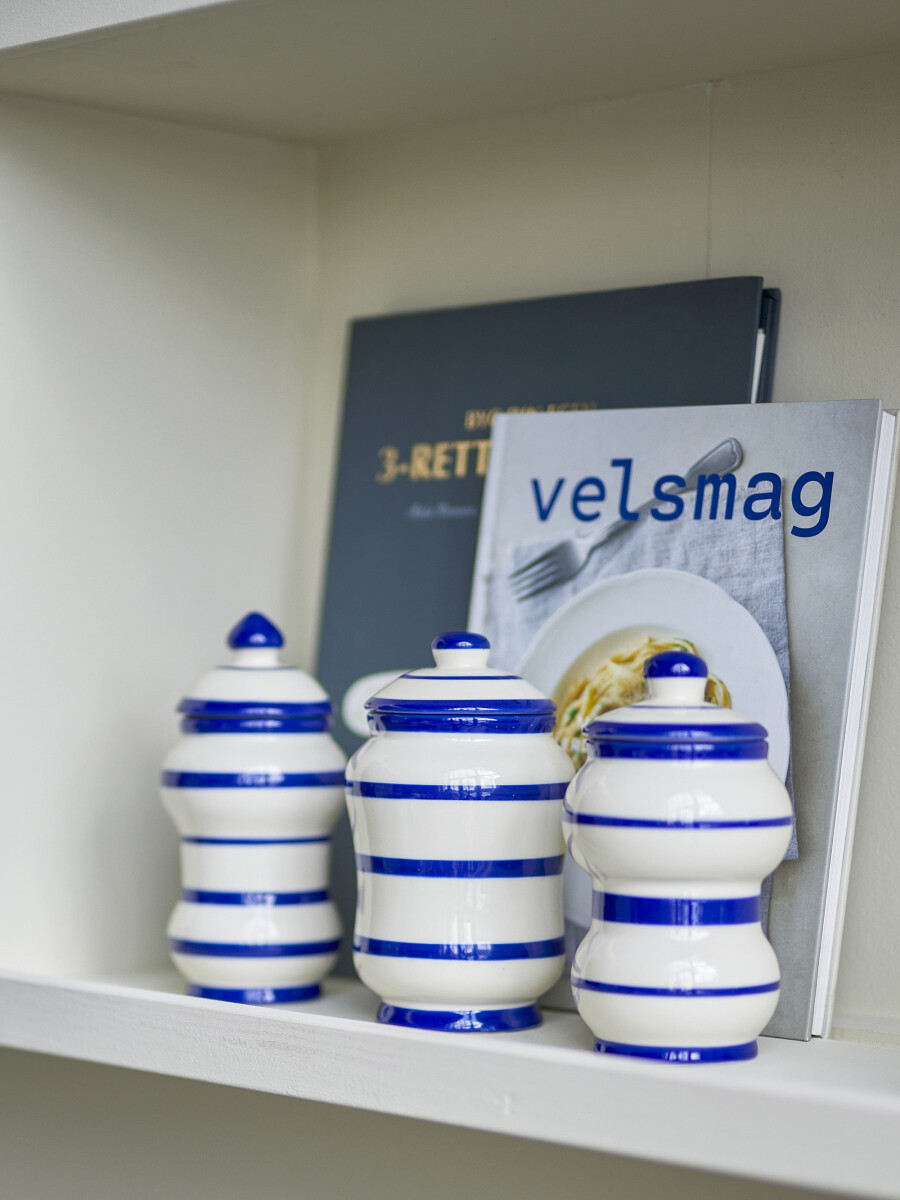 Bloomingville - Krukke Med Låg - Maynard - Stentøj - Sæt Med 3