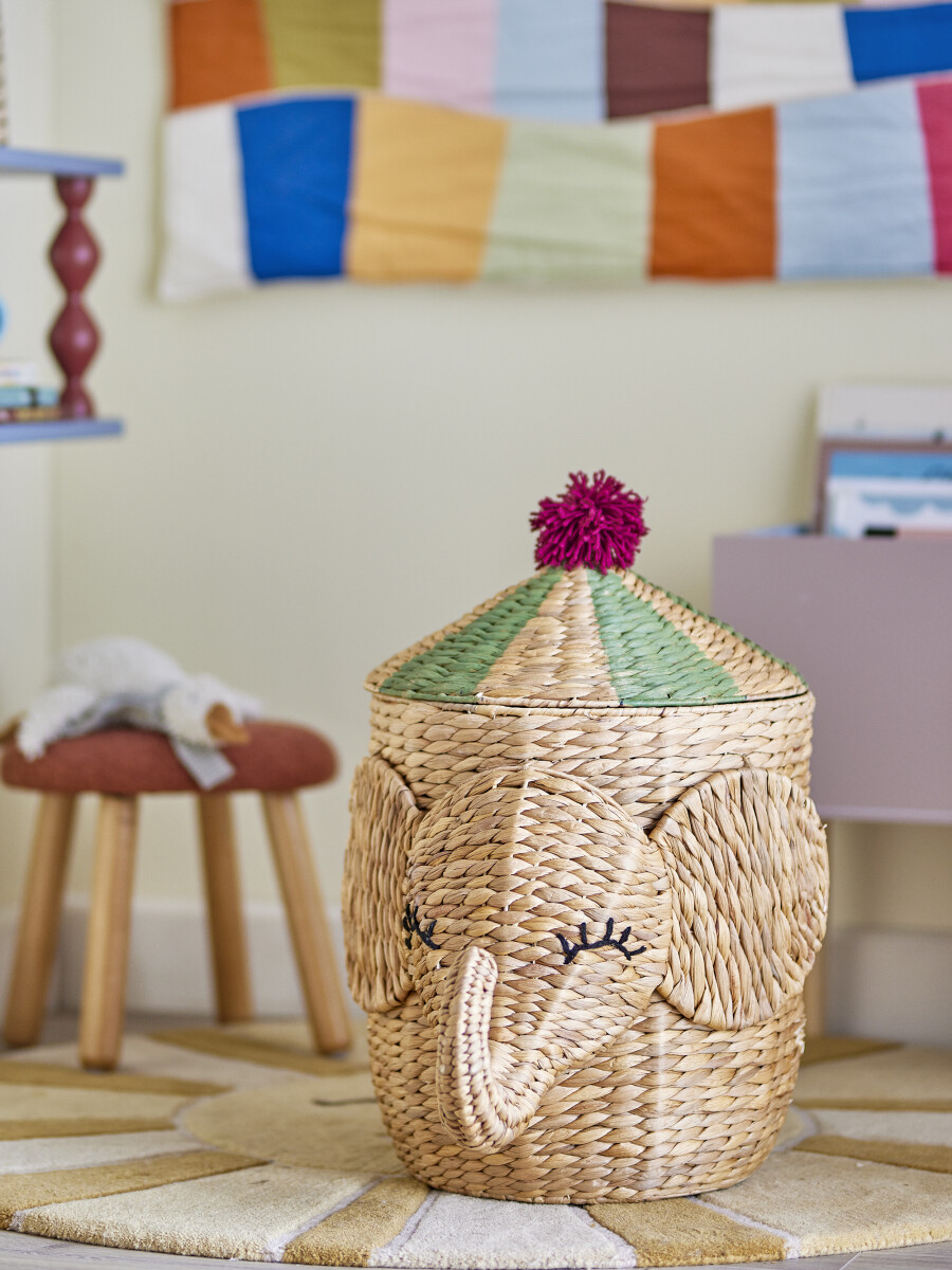 Bloomingville Mini - Kurv Med Låg - Bobo - Vandhyacint