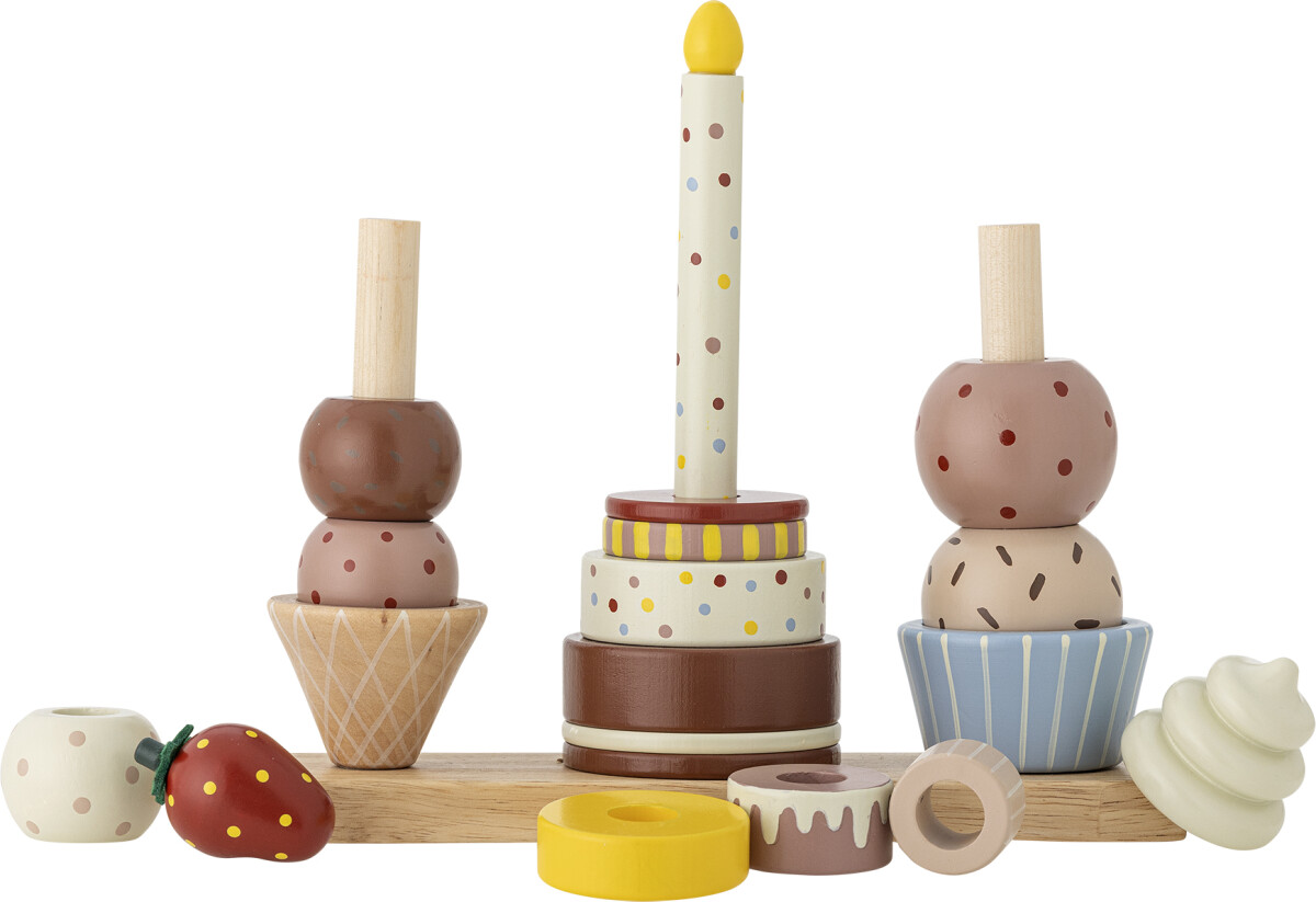 Bloomingville Mini - Celebrate Stabeltårn I Træ - 18 Dele