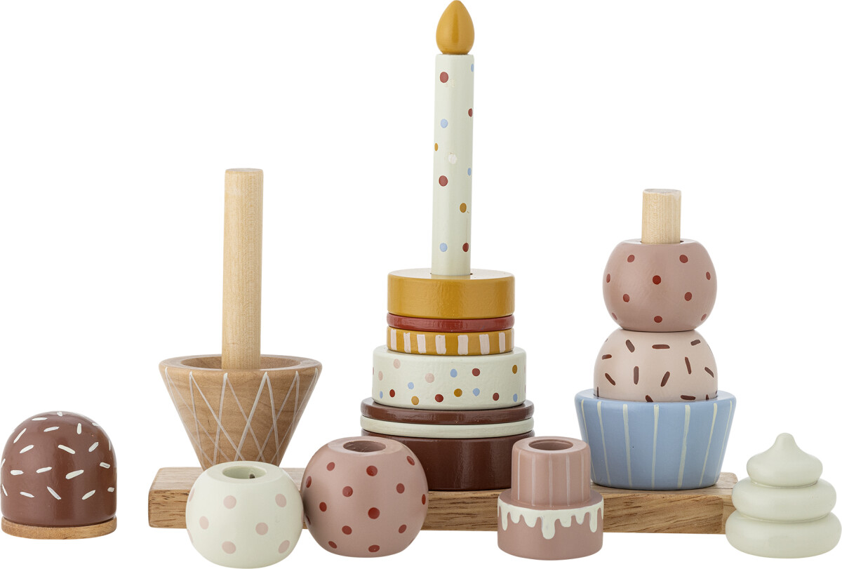 Bloomingville Mini - Celebrate Stabeltårn I Træ - 18 Dele