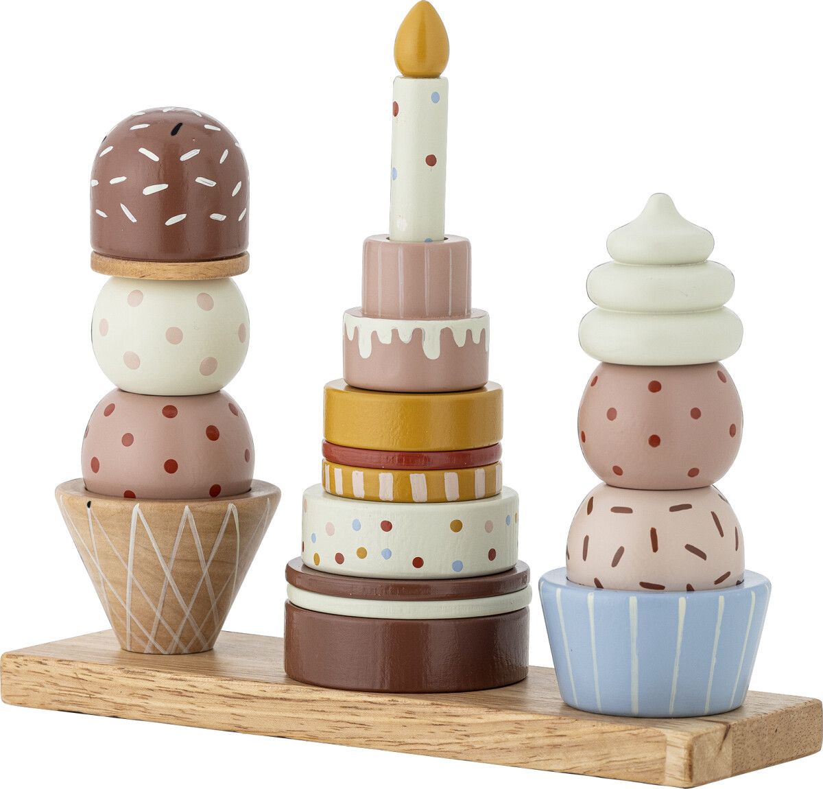 Bloomingville Mini - Celebrate Stabeltårn I Træ - 18 Dele
