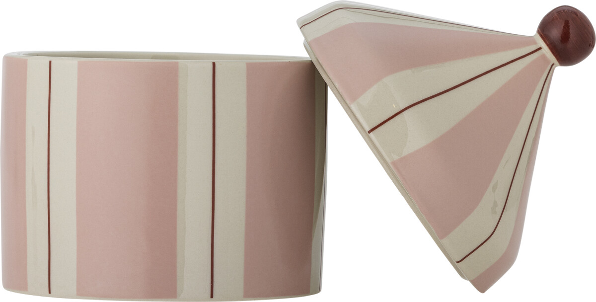 Bloomingville Mini - Cimmi Krukke Med Låg - Rosa - Stentøj