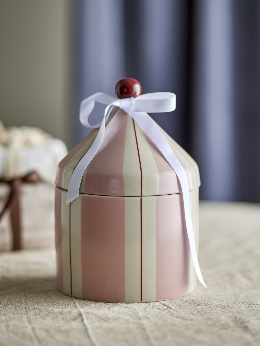 Bloomingville Mini - Cimmi Krukke Med Låg - Rosa - Stentøj