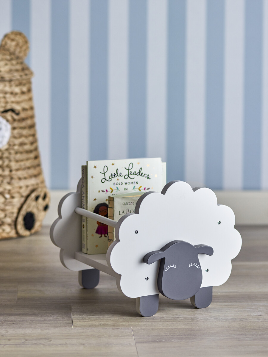 Bloomingville Mini - Dolly Bogreol Til Børn - Får - Hvid - Mdf