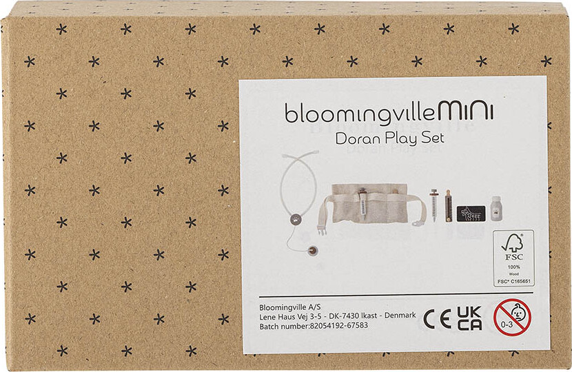 Bloomingville Mini - Doran - Lægesæt Til Børn - Grå - Bøg - 6 Dele