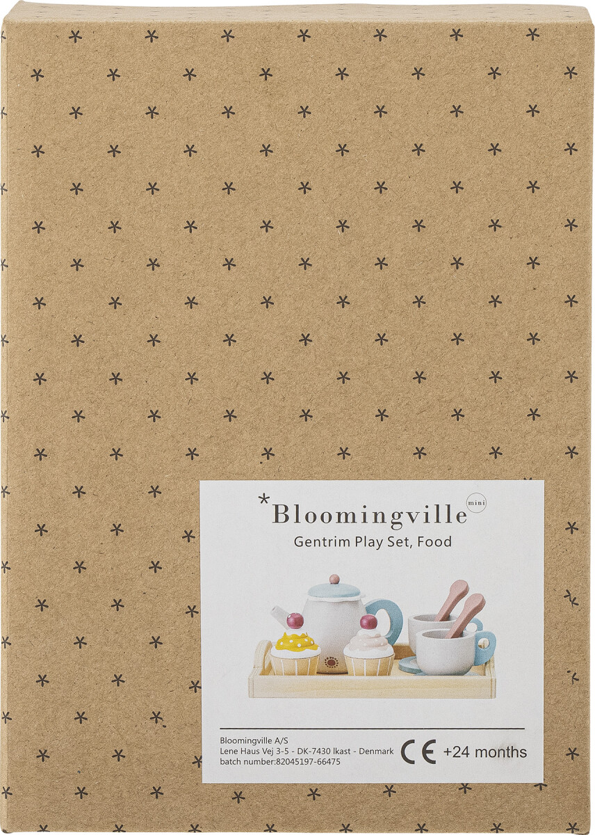 Bloomingville Mini - Gentrim Tesæt Til Børn - Grå - Krydsfiner - 8 Dele